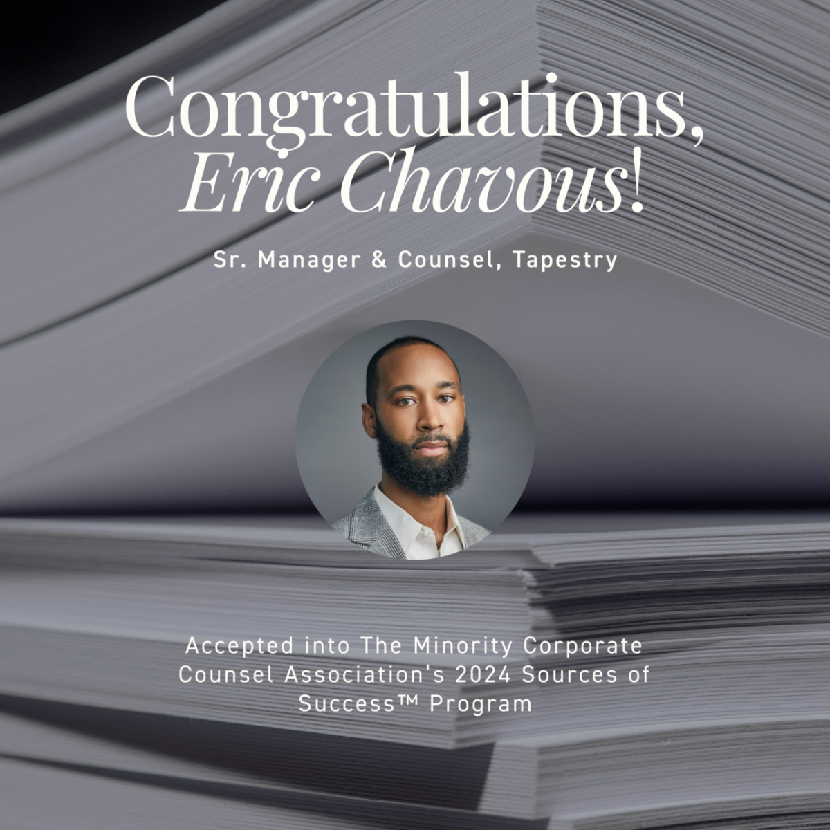 CSRWire Tapestry's Eric Chavous Selected for Minority Corporate